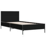vidaXL Cadre de lit sans matelas noir 75x190 cm