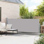 vidaXL Auvent latéral rétractable de patio 140x500 cm Gris