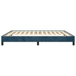 vidaXL Cadre de lit sans matelas bleu foncé 160x200 cm velours