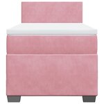 vidaXL Sommier à lattes de lit avec matelas Rose 90x190 cm Velours