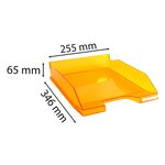 Corbeille À Courrier Combo Midi Transparent - Orange Brillant - X 6 - Exacompta