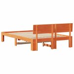 vidaXL Cadre de lit Marron 140 x 190 cm Bois de pin massif