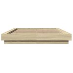 vidaXL Cadre de lit chêne sonoma 140x190 cm bois d'ingénierie