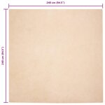vidaXL Tapis en Fourrure Synthétique de Lapin Beige 240 x 240 cm