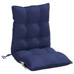 vidaXL Coussins de chaise à dossier bas lot de 4 bleu marine