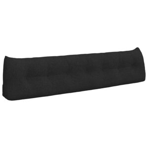 vidaXL Coussin de Dos Noir 200 x 24 x 50 cm tissu