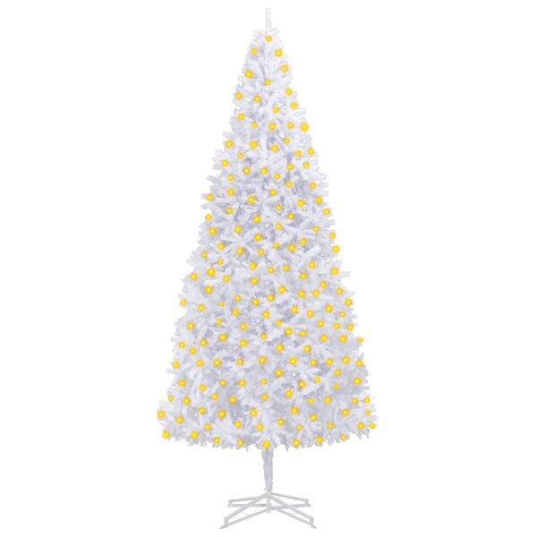 vidaXL Arbre de Noël artificiel pré-éclairé 400 cm blanc