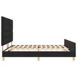 vidaXL Cadre de lit avec tête de lit Noir 200 x 200 cm tissu