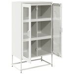 vidaXL Buffet haut blanc 68x39x123 cm acier