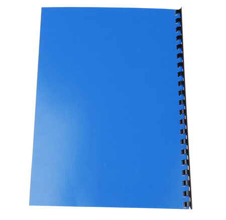 Paquet De 100 Couvertures Chromées Pour Reliure A4 - Bleu - Exacompta
