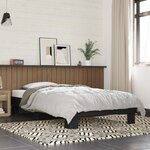 vidaXL Cadre de lit sans matelas noir 75x190 cm