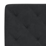 vidaXL Cadre de lit avec tête de lit Noir 90x200 cm Velours