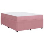vidaXL Cadre de lit avec matelas Rose 160 x 200 cm Velours