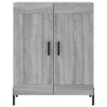 vidaXL Buffet haut Sonoma gris 69 5x34x180 cm Bois d'ingénierie
