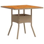 vidaXL Ensemble à manger de jardin et coussins 5Pièces beige rotin acacia