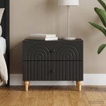 vidaXL Cabinet de chevet Noir 62 x 34 5 x 48 cm Bois d'ingénierie