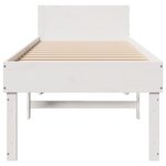 vidaXL Cadre de lit sans matelas blanc 90x200 cm bois de pin massif