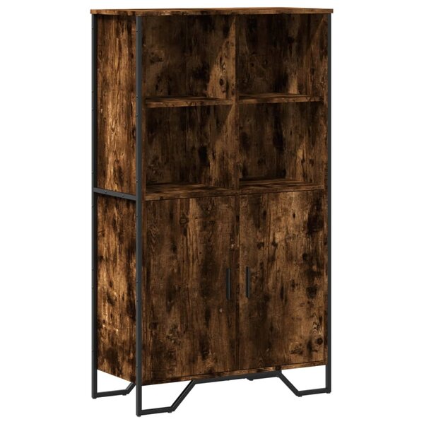 vidaXL Buffet haut chêne fumé 79 5x35 5x137 5 cm bois d'ingénierie