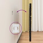 vidaXL Tête de lit murale Noir 106x3x63 cm Bois massif de pin