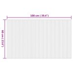 vidaXL Tapis rectangulaire naturel 60x100 cm bambou