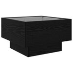 vidaXL Table basse Chêne noir 50 x 50 x 30 cm Bois d'ingénierie