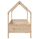 vidaXL Cadre de lit d'enfants forme de maison 90x200cm bois massif pin