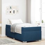 vidaXL Cadre de lit Bleu 90 x 200 cm tissu
