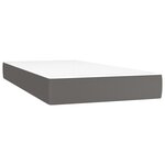 vidaXL Sommier à lattes de lit avec matelas et LED Gris 80x200 cm