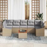 vidaXL Ensemble de canapé de jardin 8 Pièces beige et gris clair