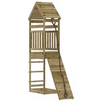 vidaXL Maisonnette de jeu avec mur d'escalade bois de pin imprégné