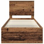 vidaXL Cadre de lit Bois ancien 90 x 200 cm Pin massif