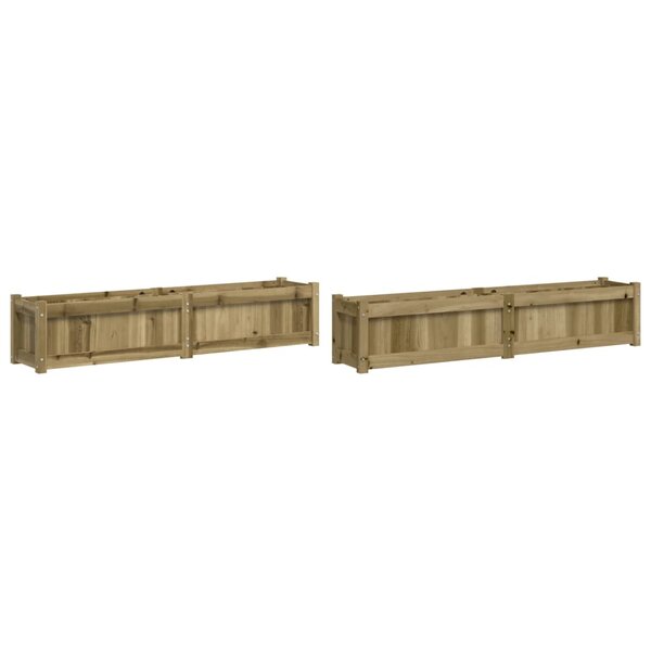 vidaXL Jardinières 2 Pièces bois de pin imprégné