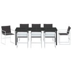 vidaXL Ensemble de salle à manger pour jardin 9 Pièces Blanc