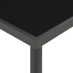 vidaXL Table de jardin Noir 220x90x74 5 cm Acier et verre