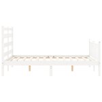 vidaXL Cadre de lit sans matelas blanc 120x200 cm bois de pin massif