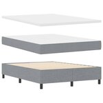 vidaXL Lit à ressorts avec matelas Gris clair 140 x 200 cm tissu
