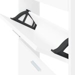 vidaXL Armoire à chaussures Blanc 59x17x150 cm Bois d'ingénierie