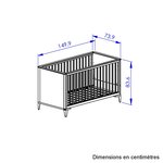 Ensemble chambre lit bébé armoire commode à langer