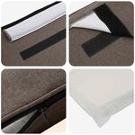 vidaXL Tête de lit capitonnée Marron et Taupe 135 cm Pin massif