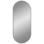 vidaXL Miroir mural Noir 100x45 cm Ovale