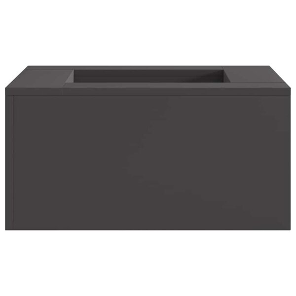 vidaXL Braise Noir 60 x 60 x 30 cm Acier laminé à froid