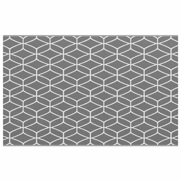 vidaXL Tapis d'extérieur ARAKIL Gris et blanc 250 x 400 cm PP