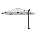 vidaXL Parasol de jardin Beige et Noir 248 x 248 x 148 cm