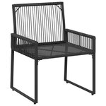 vidaXL Ensemble de meubles d'extérieur 7 pc Noir et blanc crème