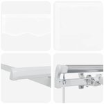 vidaXL Auvent Rétractable Blanc 250 x 200 cm tissu