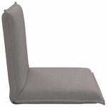 vidaXL Fauteuil de sol ajustable Taupe Tissu