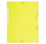 Chemise 3 rabats + elastique A4 cap 35 mm carte Jaune citron EXACOMPTA