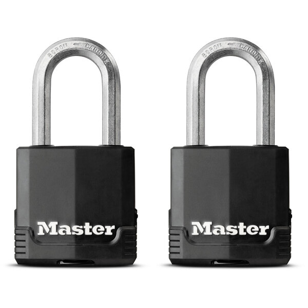Cadenas Haute Sécurité A Clé Acier Laminé Recouvert Anti-rouille M Pack de 2 M115EURTLF