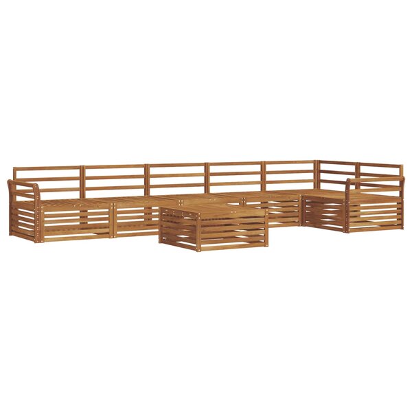 vidaXL Ensemble de canapés d'extérieur 7 Pièces Naturel