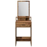 Coiffeuse vidaXL avec tiroirs en bois vintage 50x41x140 cm